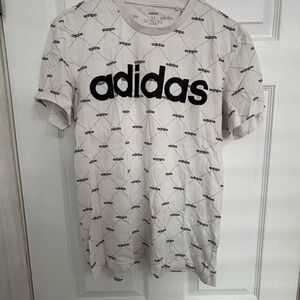 Adidas White T-Shirt with Black Logo